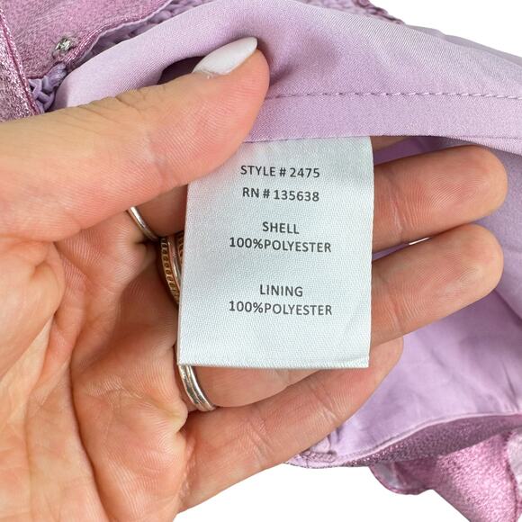 Hutch NWT Tessa Metallic Pink Flower Accent One Shoulder Smocked Back Top - Picture 14 of 15